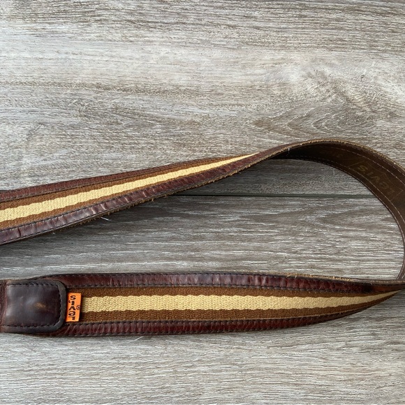 Vintage Levi’s Orange Tab Solid Brass Buckle Leather Belt - Picture 10 of 15